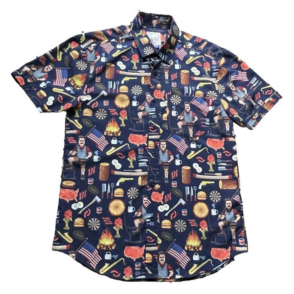 RSVLTS City of Pawnee Parks Rec Ron Swanson Shirt of Greatness Kunuflex XXXL Men